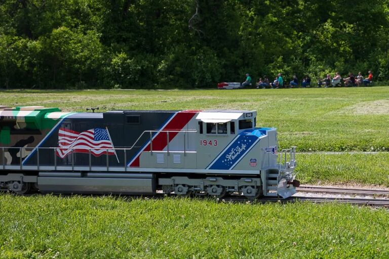 The Missouri Live Steamers track at Grant Station Park